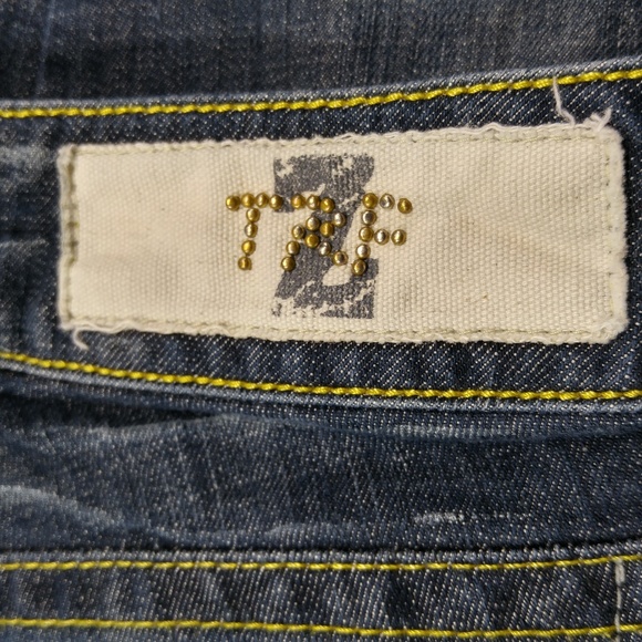 Zara TRF Denim Straight Zipper Jeans Womens 6 A121 - Picture 6 of 7